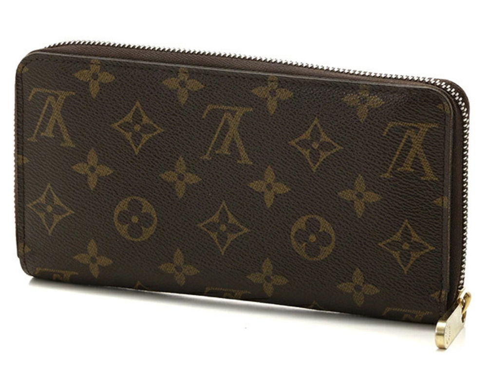 Louis Vuitton zipper Monogram Wallet round long Zippy Brown